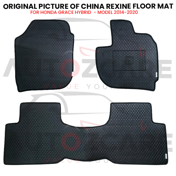 Honda Grace Hybrid China Rexine Floor Mat 3PCS - Model 2014-2020