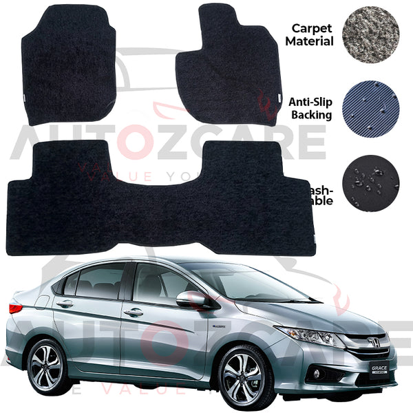 Honda Grace Hybrid Genuine Fitting Carpet Floor Mat 3PCS - Model 2014-2020