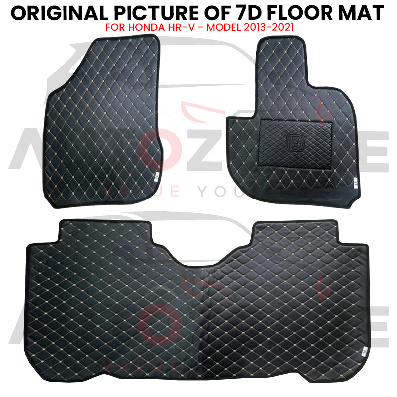 Honda HR-V 7D Floor Mat ( Flat Style ) 3PCS - Model 2013-2021