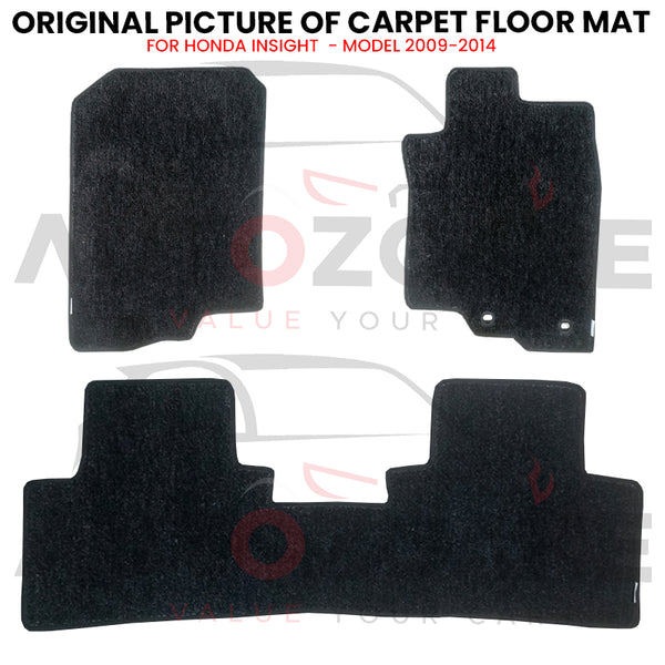 Honda Insight Genuine Fitting Carpet Floor Mat 3PCS - Model 2009-2014
