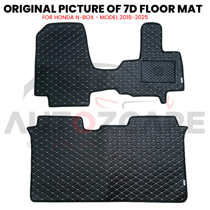 Honda N Box 7D Floor Mat (Flat Style) 3PCS - Model 2018-2025