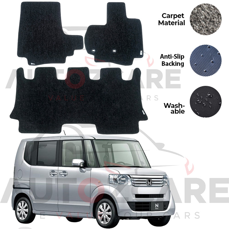 Honda N Box Fitting Carpet Floor Mat 3PCS - Model 2011-2017