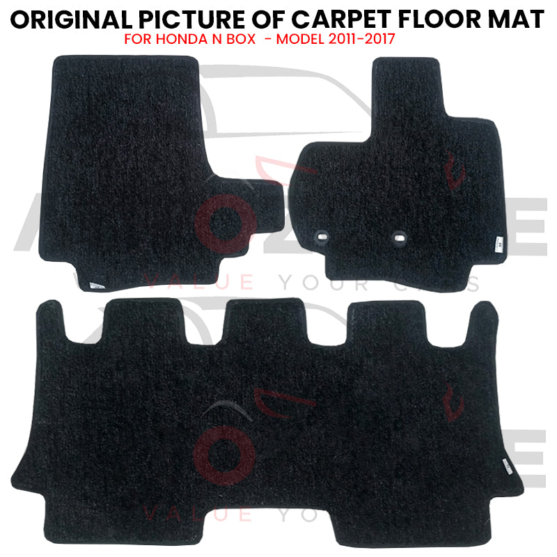 Honda N Box Fitting Carpet Floor Mat 3PCS - Model 2011-2017