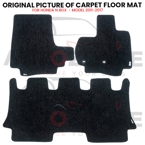 Honda N Box Fitting Carpet Floor Mat 3PCS - Model 2011-2017