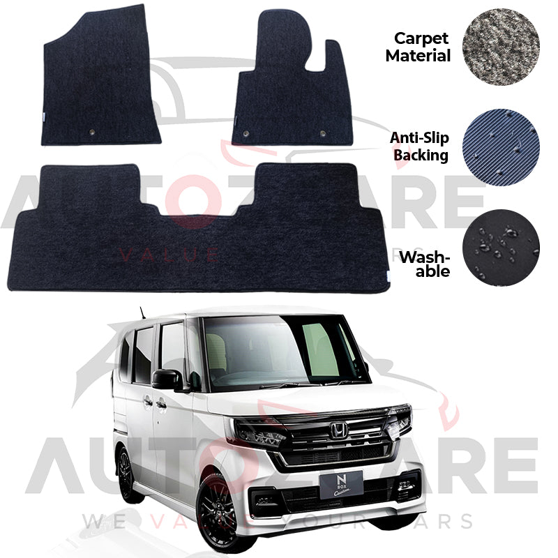 Honda N Box Genuine Fitting Carpet Floor Mat 3PCS - Model 2018-2025