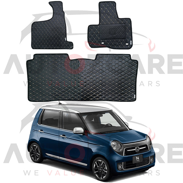 Honda N One 7D Floor Mat (Flat Style) 3PCS - Model 2012-2019