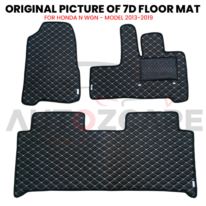 Honda N Wgn 7D Floor Mat ( Flat Style ) 3PCS - Model 2013- 2019
