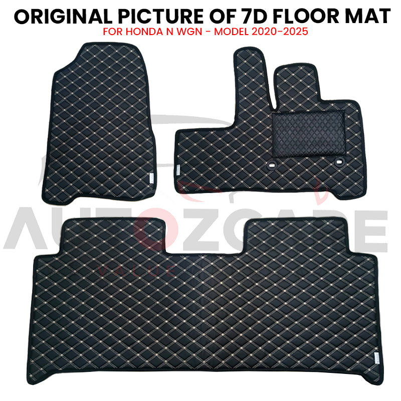 Honda N Wgn 7D Floor Mat ( Flat Style ) 3PCS - Model 2020-2025