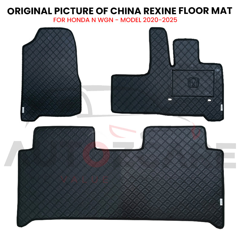 Honda N Wgn China Rexine Floor Mat 3PCS - Model 2020-2025