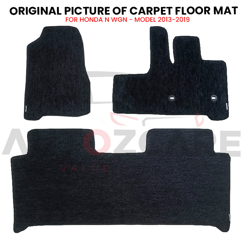 Honda N Wgn Genuine Fitting Carpet Floor Mat 3PCS - Model 2013-2019