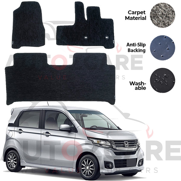 Honda N Wgn Genuine Fitting Carpet Floor Mat 3PCS - Model 2013-2019