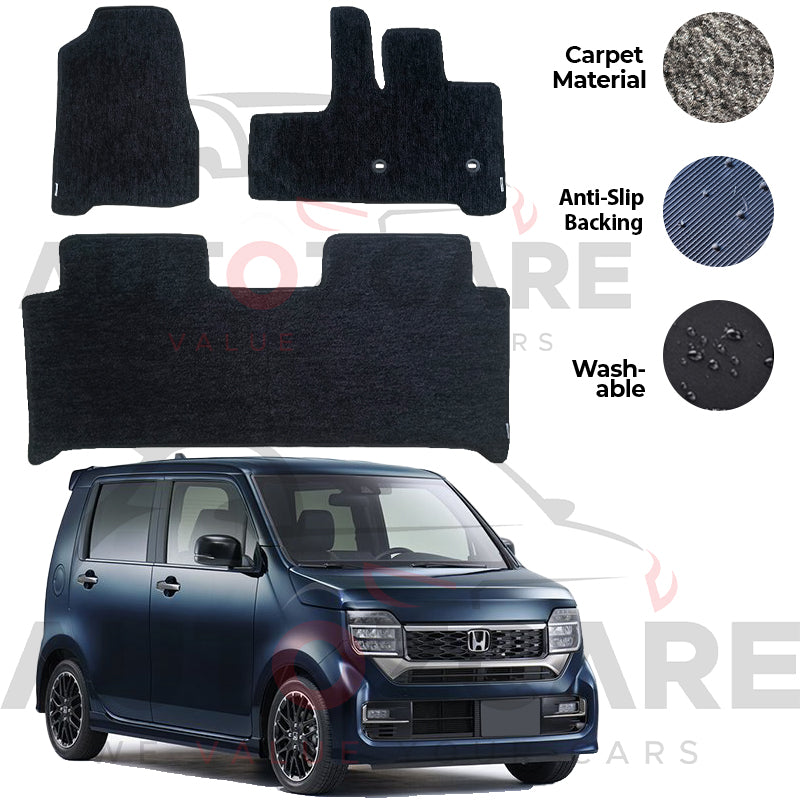 Honda N Wgn Genuine Fitting Carpet Floor Mat 3PCS - Model 2020-2025