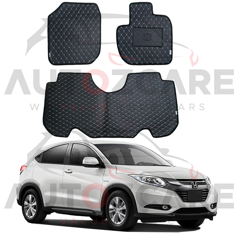 Honda Vezel 7D Floor Mat (Flat Style) 3PCS - Model 2013-2020