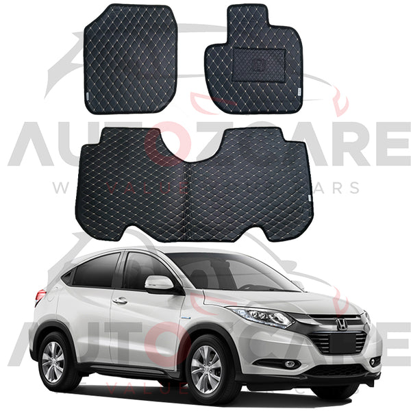 Honda Vezel 7D Floor Mat (Flat Style) 3PCS - Model 2013-2020