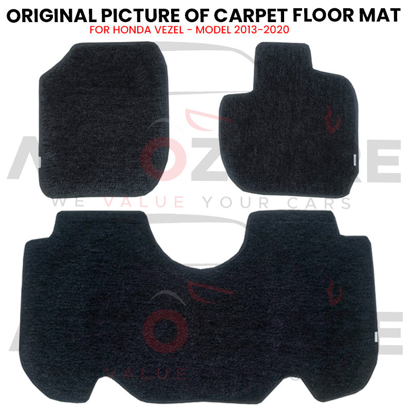 Honda Vezel Fitting Carpet Floor Mat 3PCS - Model 2013-2020