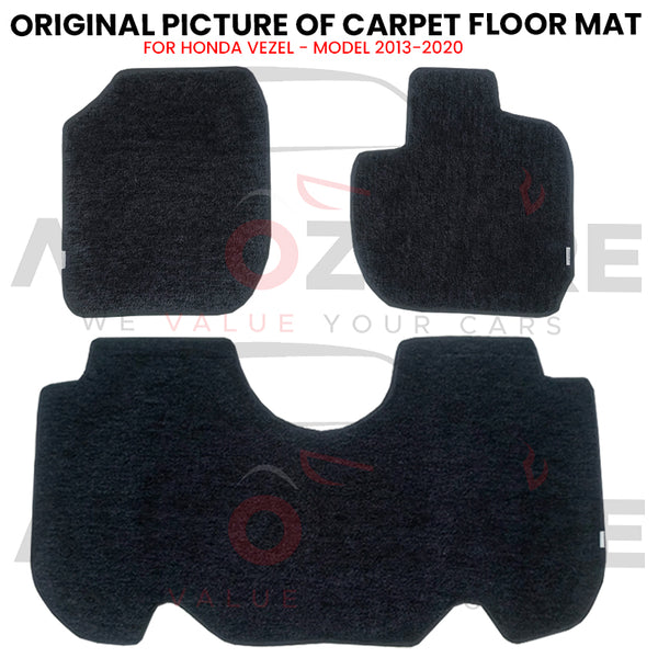 Honda Vezel Fitting Carpet Floor Mat 3PCS - Model 2013-2020