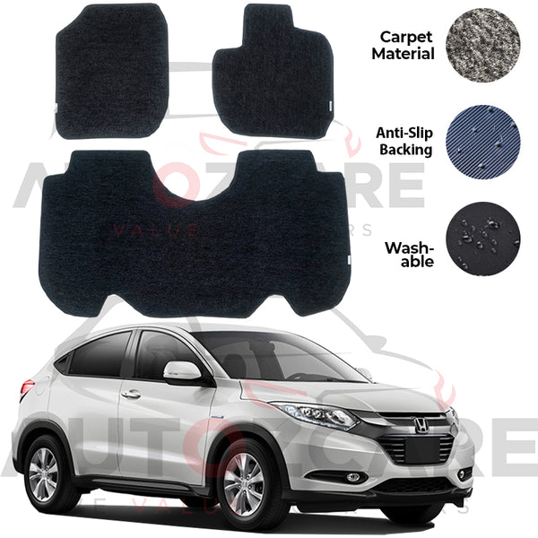 Honda Vezel Fitting Carpet Floor Mat 3PCS - Model 2013-2020