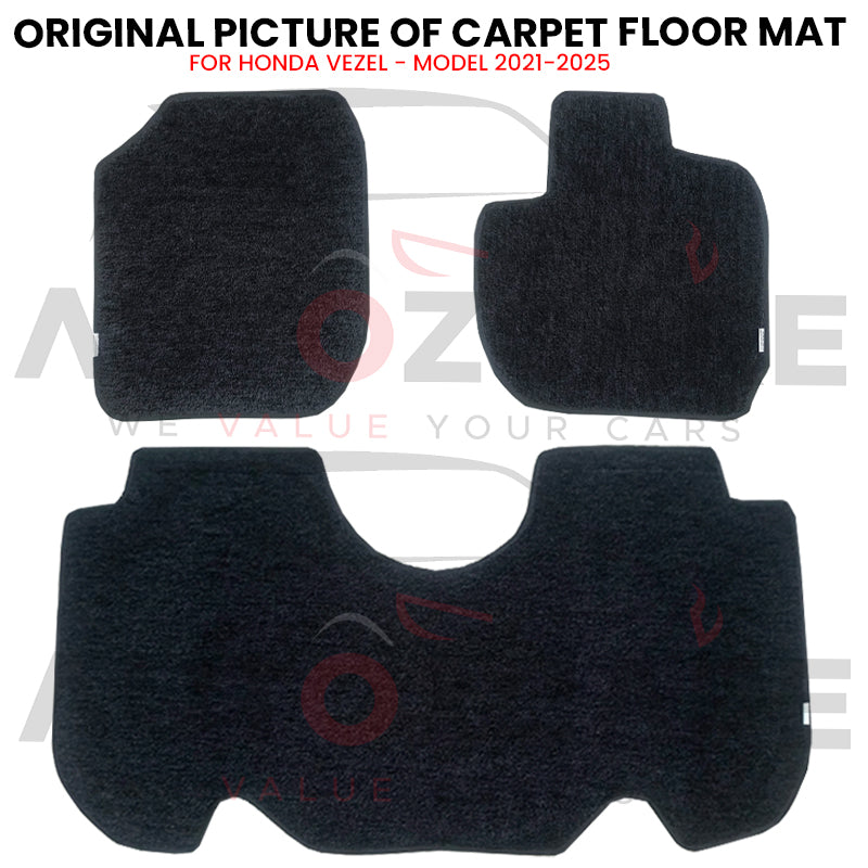 Honda Vezel Fitting Carpet Floor Mat 3PCS - Model 2021-2025