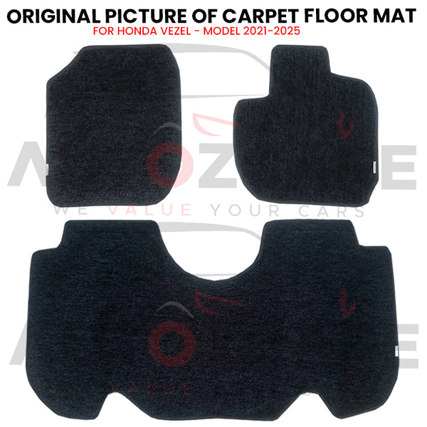 Honda Vezel Fitting Carpet Floor Mat 3PCS - Model 2021-2025
