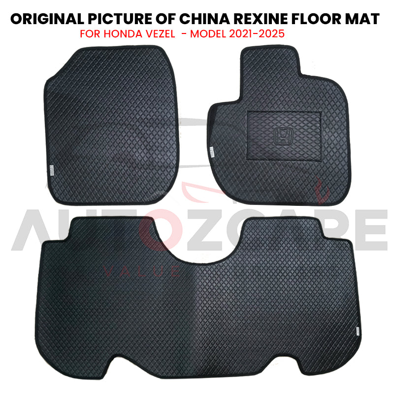 Honda Vezel China Rexine Floor Mat 3PCS - Model 2021-2025