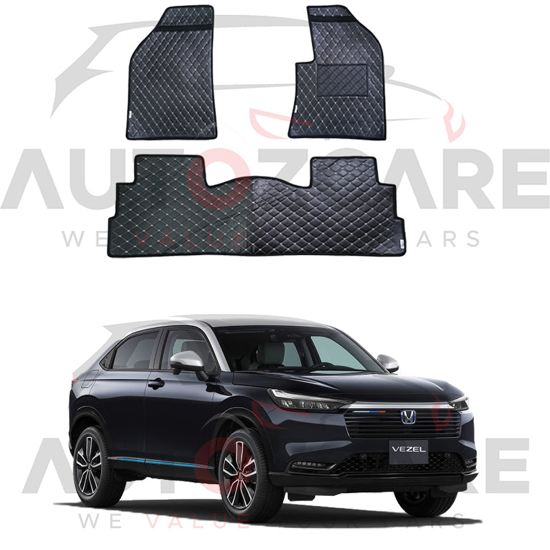 Honda Vezel 7D Floor Mat (Flat Style) 3PCS - Model 2021-2025