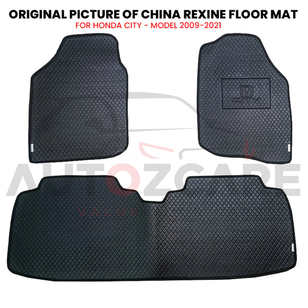 Honda City China Rexine Floor Mat 3PCS - Model 2009-2021