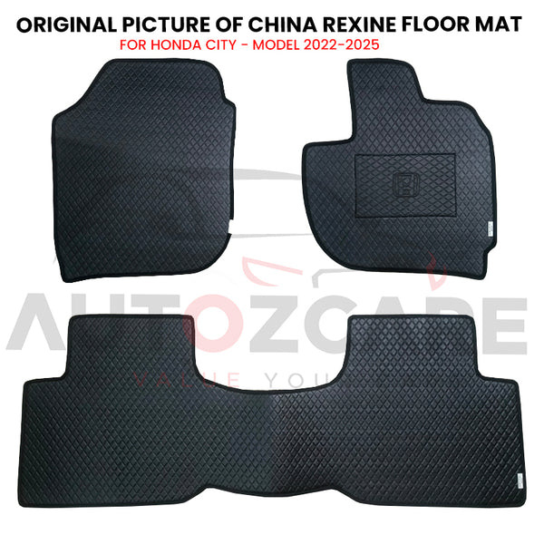 Honda City China Rexine Floor Mat 3PCS - Model 2022-2025