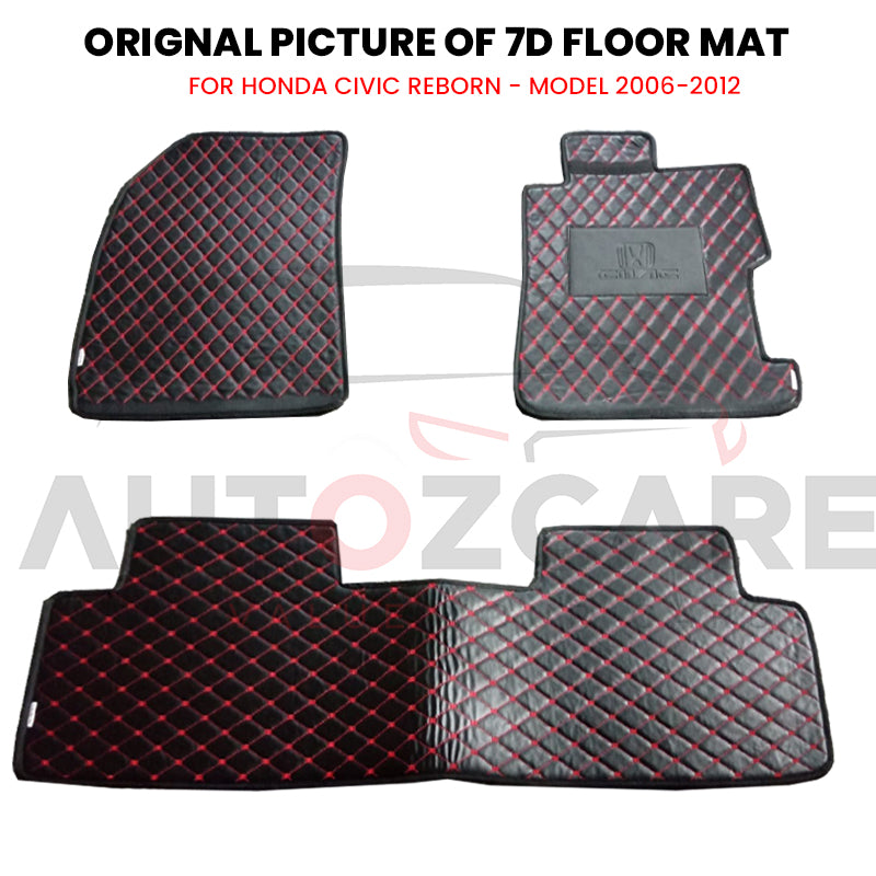 Honda Civic Reborn 7D Floor Mat ( Flat Style ) - Model 2006-2012