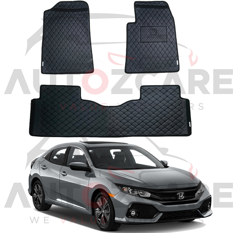 Honda Civic 7D Floor Mat (Flat Style) 3PCS - Model 2017-2021