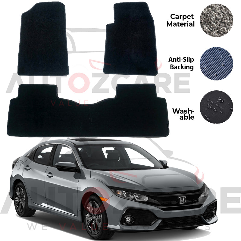 Honda Civic Genuine Fitting Carpet Floor Mat 3PCS - Model 2017-2021