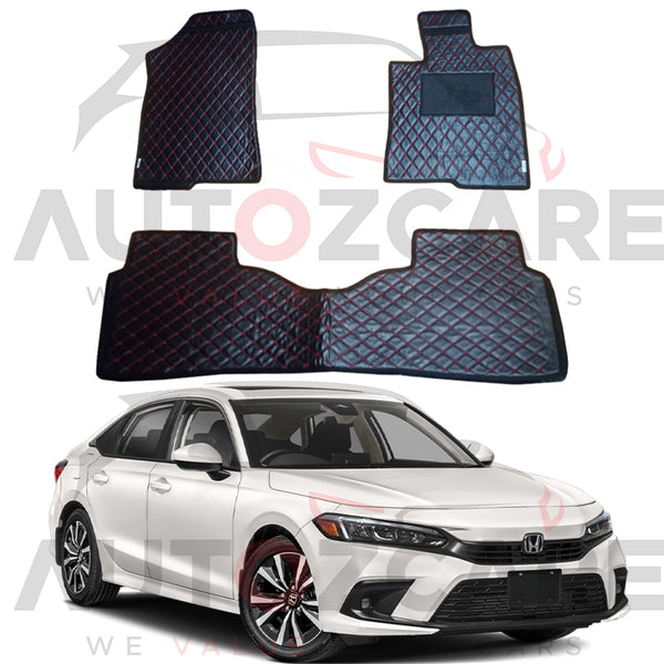 Honda Civic RS 7D Floor Mat (Flat Style) 3PCS - Model 2022- 2025