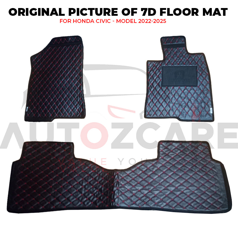 Honda Civic RS 7D Floor Mat ( Flat Style ) - Model 2022- 2025