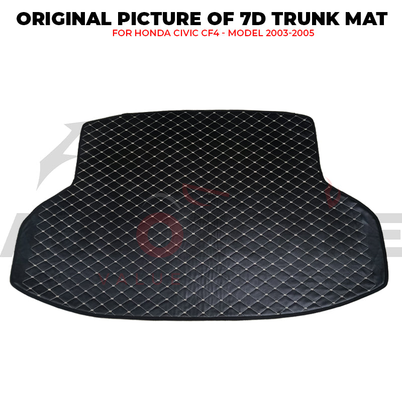 Honda Civic CF4 7D Custom Car Trunk Mat - Model 2003-2005