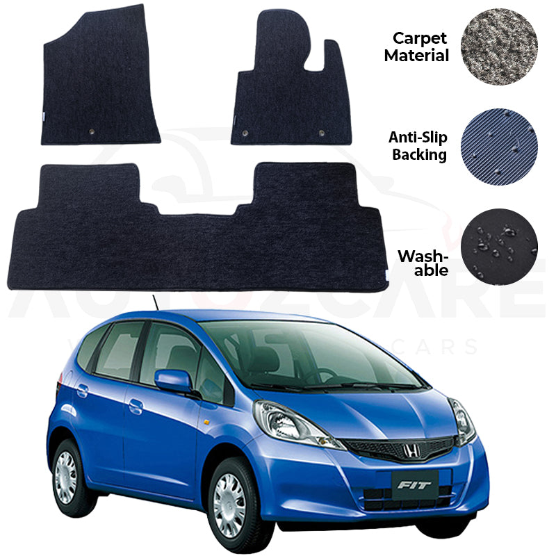 Honda Fit Genuine Fitting Carpet Floor Mat 3PCS - Model 2007-2015