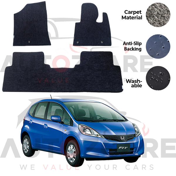 Honda Fit Genuine Fitting Carpet Floor Mat 3PCS - Model 2007-2015