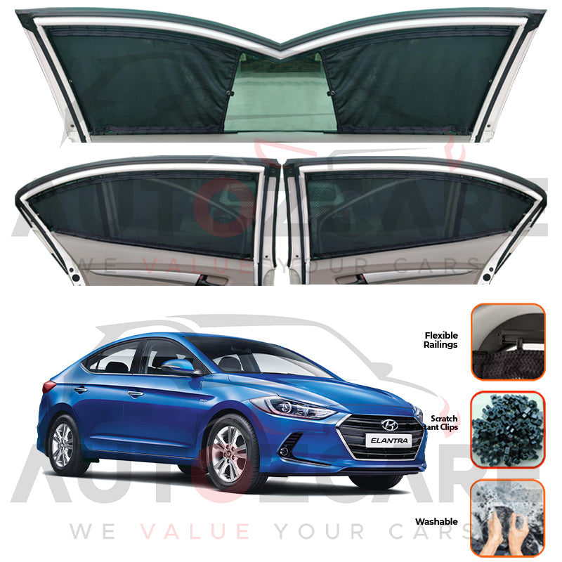 Hyundai Elantra  Custom Car Sliding Curtains - Model 2017-2023