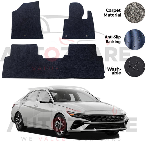 Hyundai Elantra EV Genuine Fitting Carpet Floor Mat 3PCS - Model 2024-2025