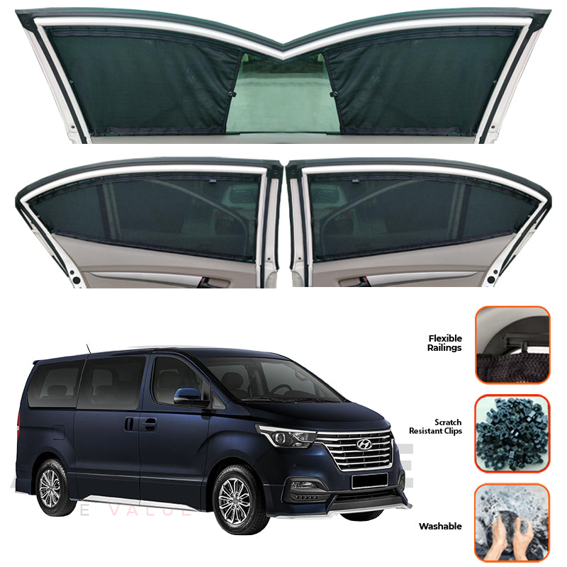 Hyundai Grand Starex Custom Car Sliding Curtains - Model 2019-2022