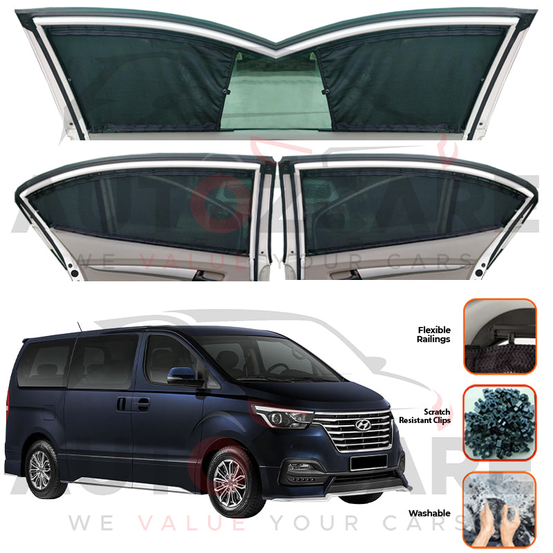 Hyundai Grand Starex Custom Car Sliding Curtains - Model 2019-2022