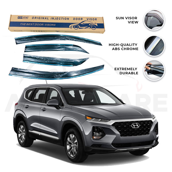 Hyundai Santa Fe Air press sun visor with chrome model 2019-2022 - AutozCare Pakistan