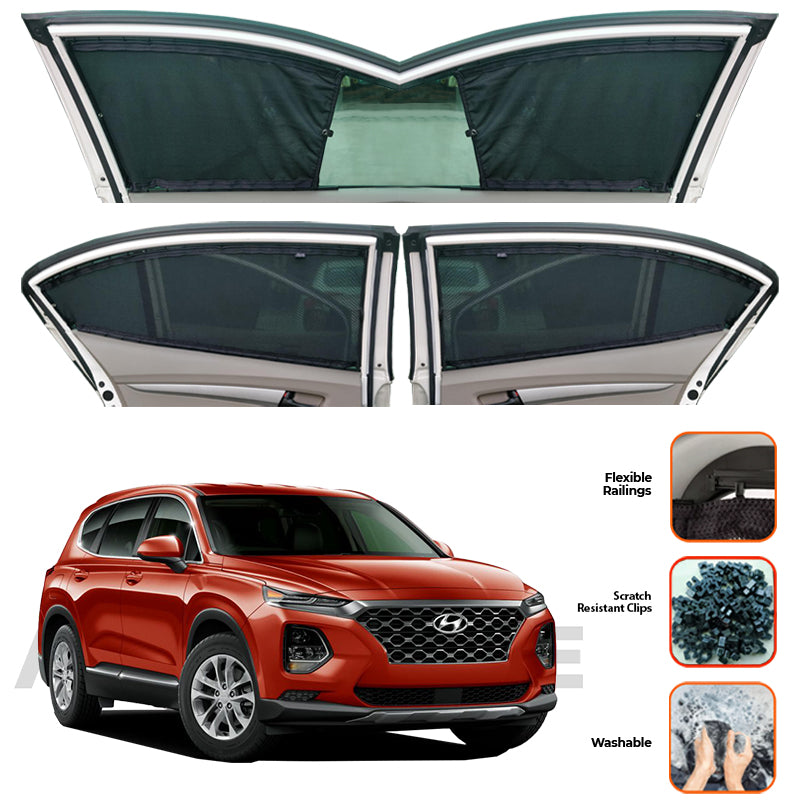 Hyundai Santa Fe Custom Car Sliding Curtains - Model 2019-2025