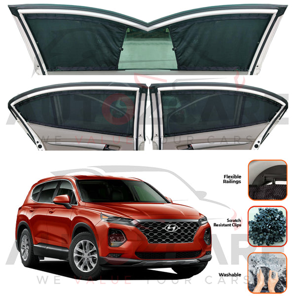 Hyundai Santa Fe Custom Car Sliding Curtains - Model 2019-2025