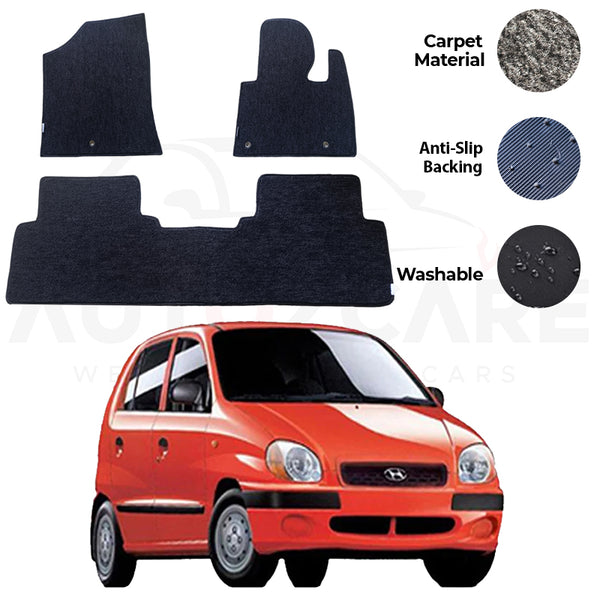 Hyundai Santro Fitting Carpet Floor Mat 3PCS - Model 2003-2014