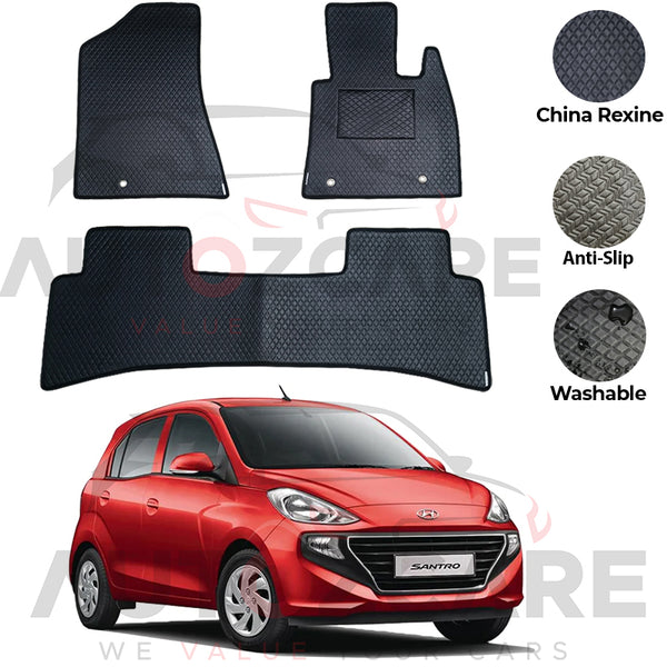 Hyundai Santro China Rexine Floor Mat 3PCS - Model 2003-2014