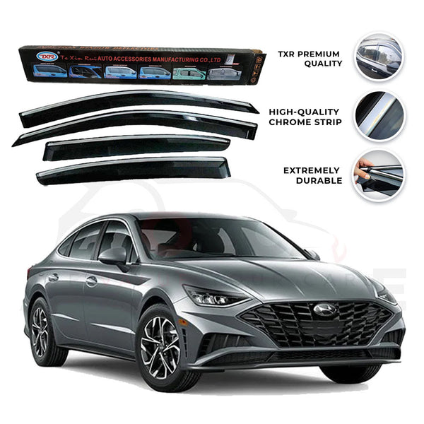 Hyundai Sonata TXR Air press sun visor with chrome model 2021-2022 - AutozCare Pakistan