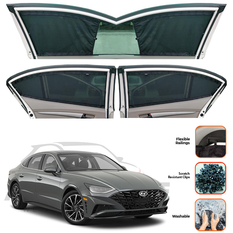 Hyundai Sonata  Custom Car Sliding Curtains - Model 2021-2024
