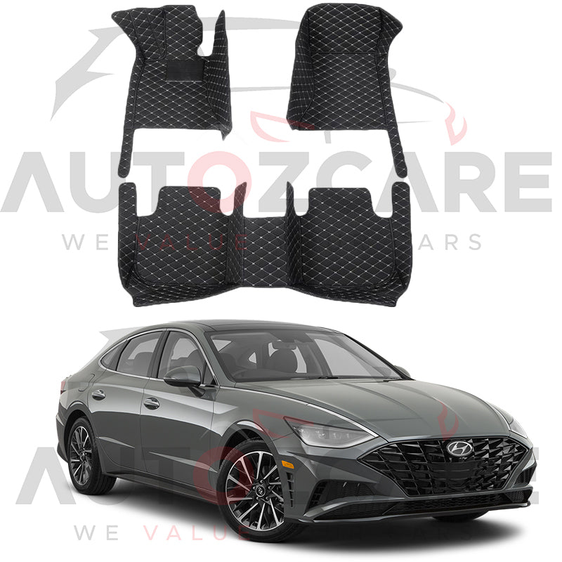 Hyundai Sonata 7D Floor Mat (Tray Style) 3PCS - Model 2021-2024