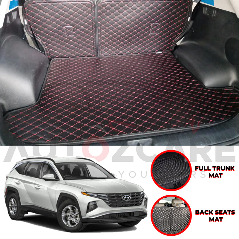 Hyundai Tucson Custom Car Complete 7D Cabine Mat | Complete 7d Trunk Room Mat- Model 2020-2025