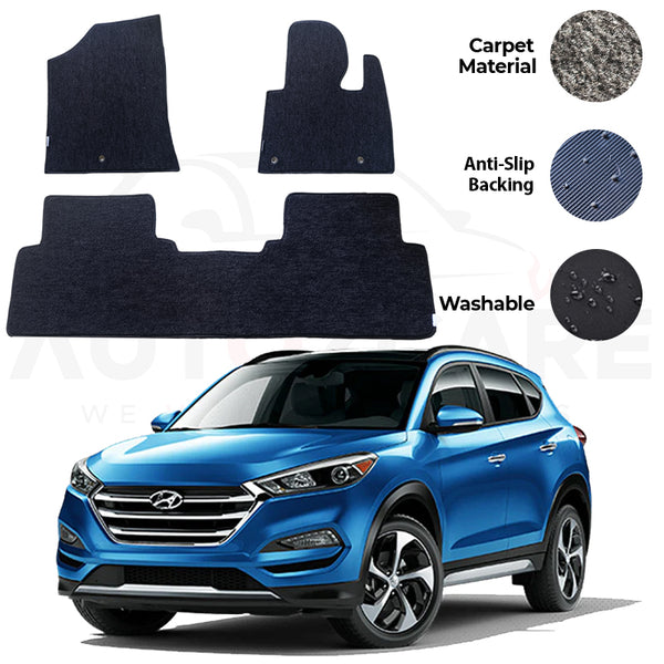 Hyundai Tucson Fitting Carpet Floor Mat 3PCS - Model 2020-2021