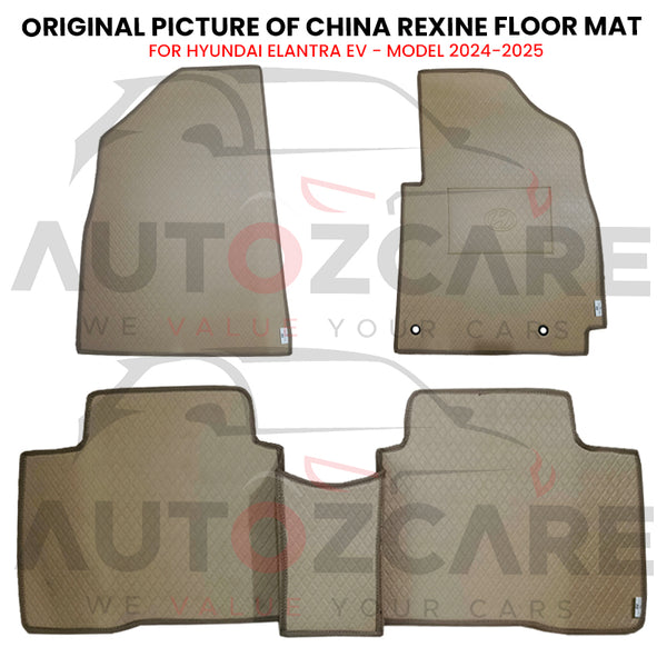 Hyundai Elantra EV China Rexine Floor Mat 3PCS - Model 2024-2025